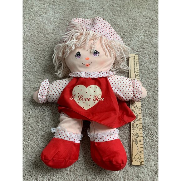 Vintage Well Made "I Love You" Rag Doll 15" White & Red Heart Outfit‎ - Picture 8 of 8
